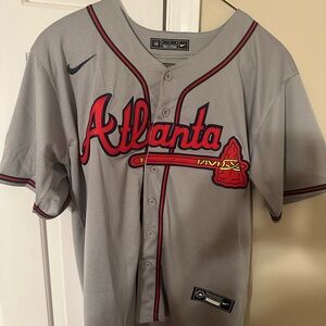 Acuna Jr road grey Braves jersey